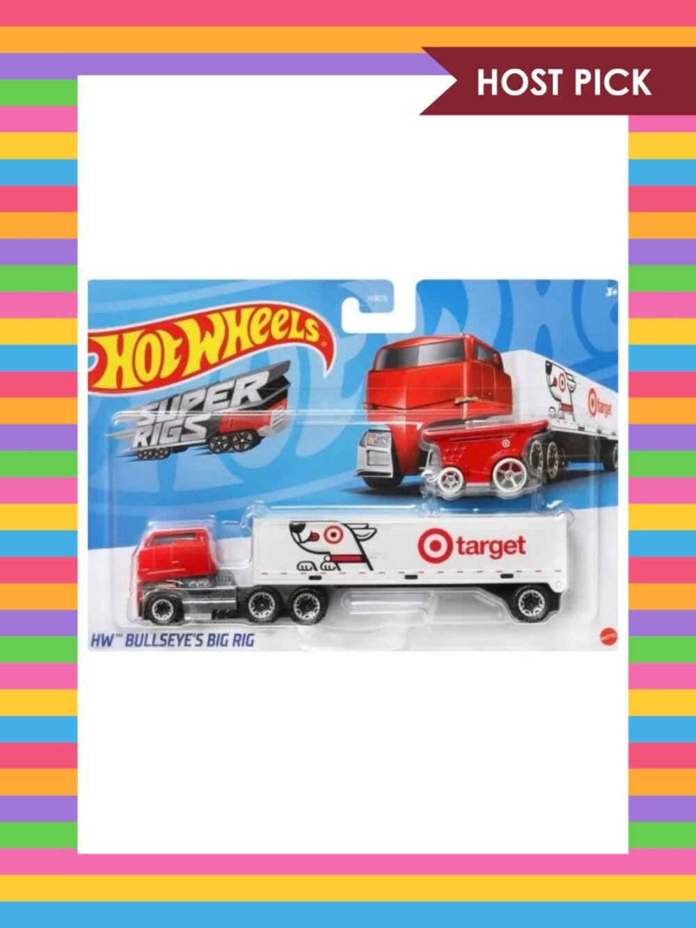 Hot Wheels 1:64 Scale Target Bullseye's Big Rig Vehicle